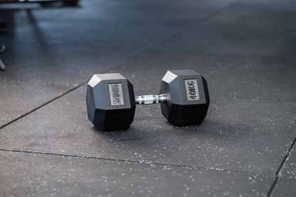 Hex Dumbbell - Hexagon Hanteln SQMIZE® HDBR gummiert, 2.5 - 40 kg www.simpleproducts.at 40 kg 